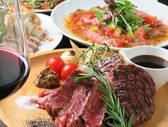 【国産牛もも肉のステーキコース】120分飲放題付き4000円